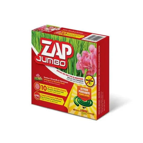 ZAP JUMBO CITRONELLE 10 SPIRALES